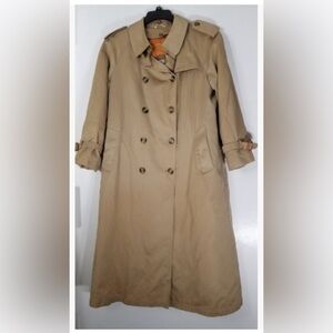 Vintage Evan Picone Taupe Beige Trench Coat - Size Unknown - Fits like a 12/14